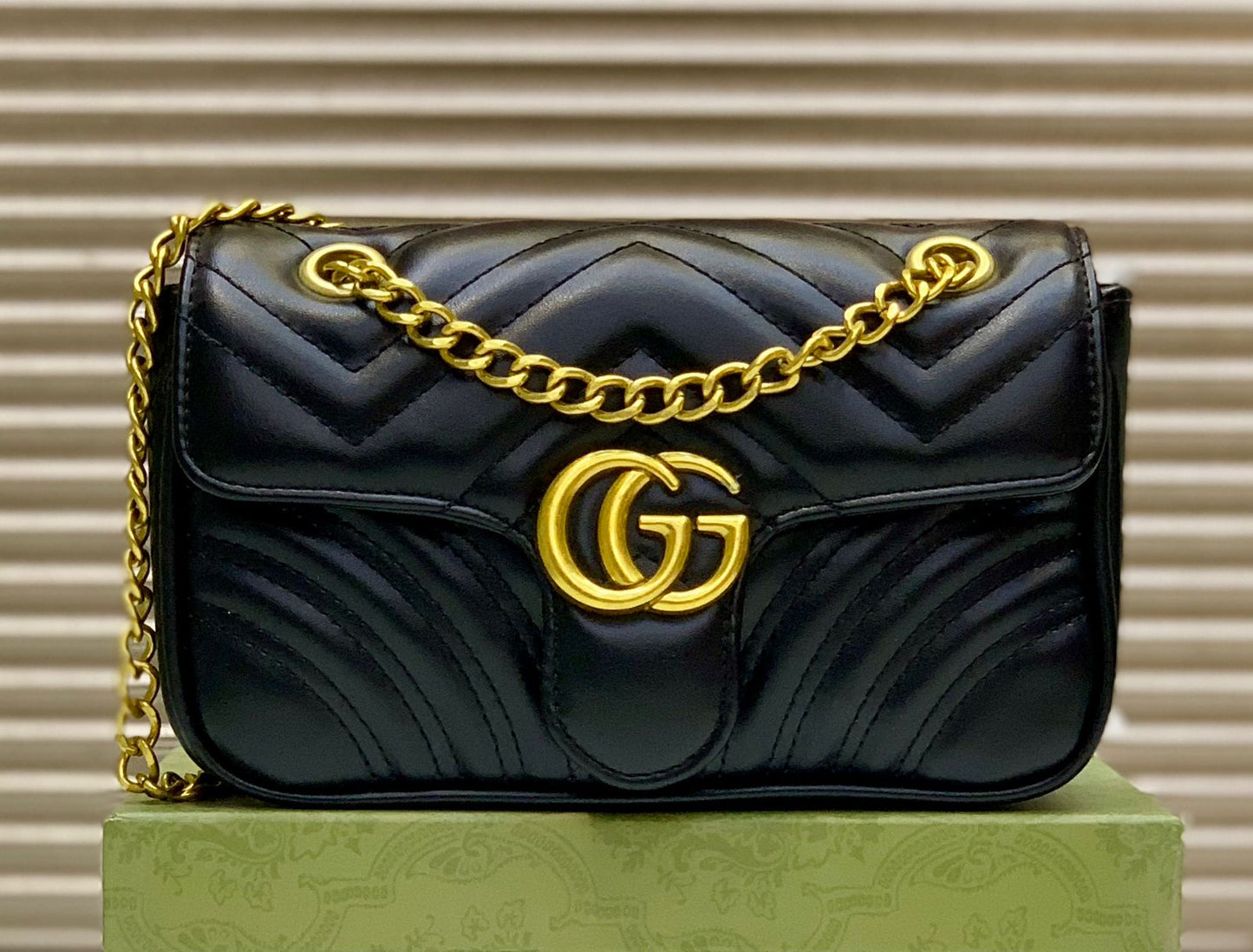 Gucci Cross Body Bag With Golden Chain | Premium Quality | 4 Colour's
