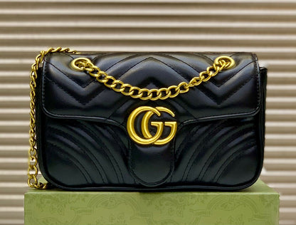 Gucci Cross Body Bag With Golden Chain | Premium Quality | 4 Colour's