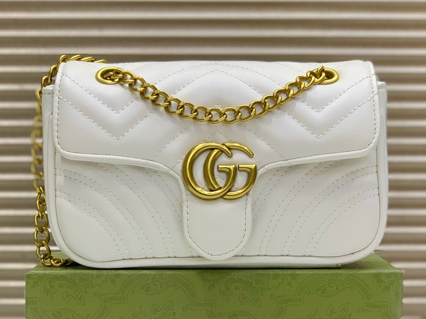 Gucci Cross Body Bag With Golden Chain | Premium Quality | 4 Colour's