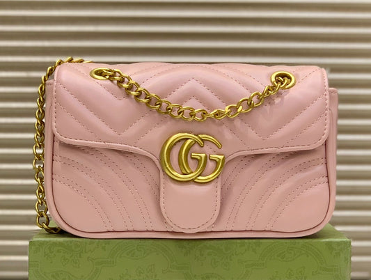 Gucci Cross Body Bag With Golden Chain | Premium Quality | 4 Colour's