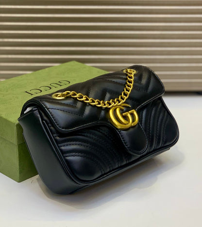 Gucci Cross Body Bag With Golden Chain | Premium Quality | 4 Colour's