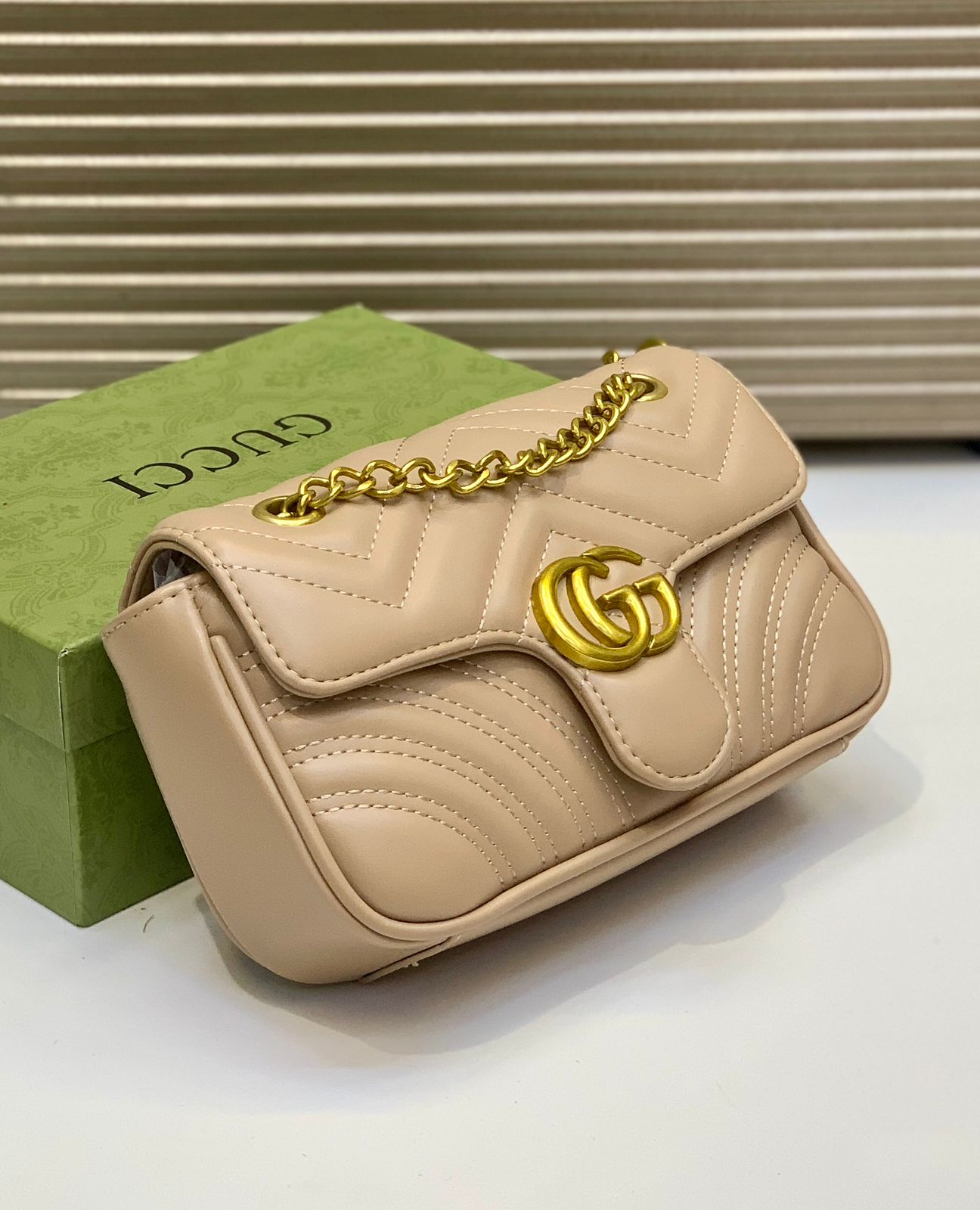 Gucci Cross Body Bag With Golden Chain | Premium Quality | 4 Colour's