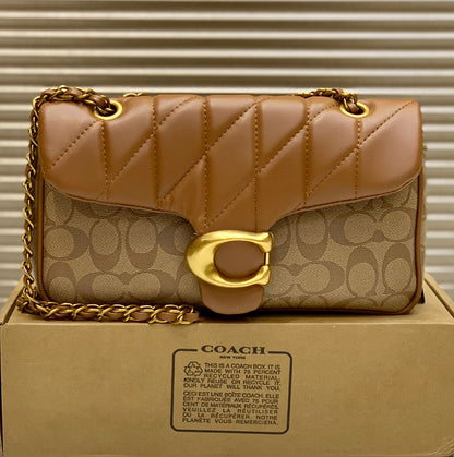 COACH Women's Quilted Leather & Signature Canvas Shoulder Bag