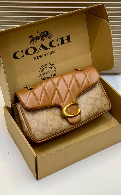 COACH Women's Quilted Leather & Signature Canvas Shoulder Bag