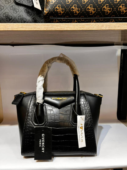 Givenchy Inspired Croc Texture Luxury Top Handle Handbag