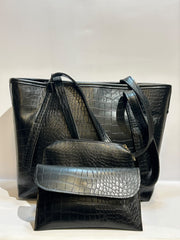 Plain Croco Bag – Textured & Sophisticated Everyday Fashion Bag